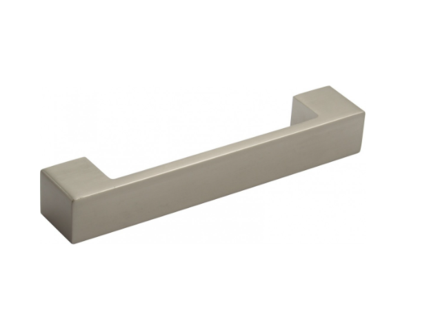 Flat Square Chunky D Handle (Stainless Steel Effect) 160mm Centres 193mm Long