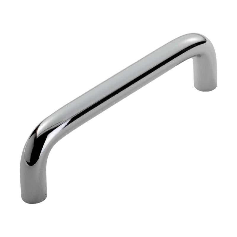 Polished Chrome Plate Steel Kitchen Cupboard Door and Drawer Pull Handle 106mm L 96mm C/C