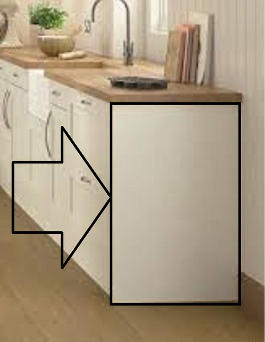 Matt  or Gloss Cream End Panel Compatible with Howdens Kitchens