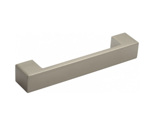 Flat Square Chunky D Handle (Stainless Steel Effect) 160mm Centres 193mm Long