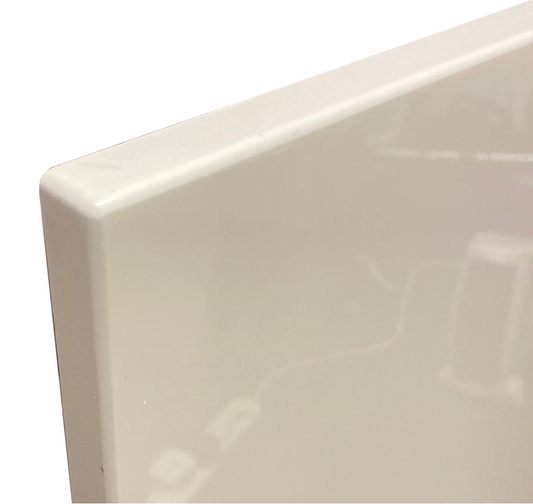 Vinyl Wrap Gloss Ivory Cream Kitchen Cabinet Door & Drawer Front Slab 19mm Slab