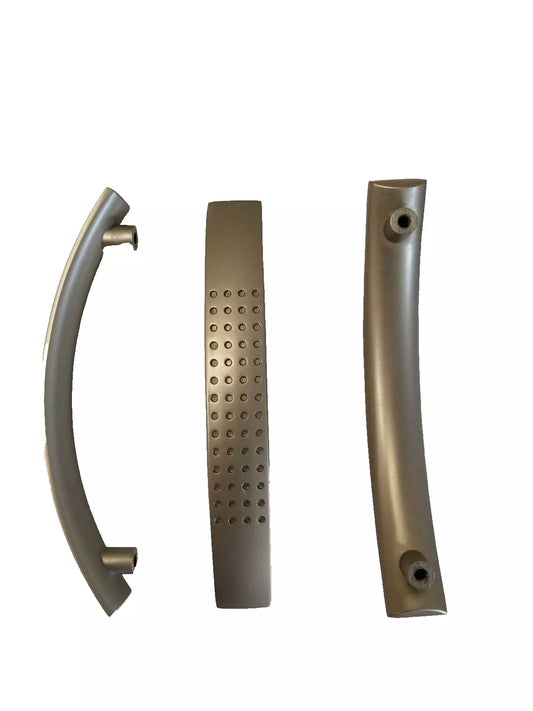 Kitchen Door and Drawer Bronze Effect Flat D Curved Bow Dimpled Handle 96mm c/c