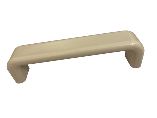 Flat Cream Plastic D Handle for Cabinet or Drawer holes 95mm C/C 106mm L 20mm W