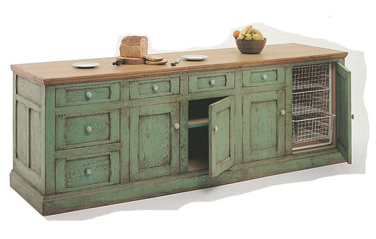 Bespoke Antiqued Kitchen Island Made to Measure Joinery